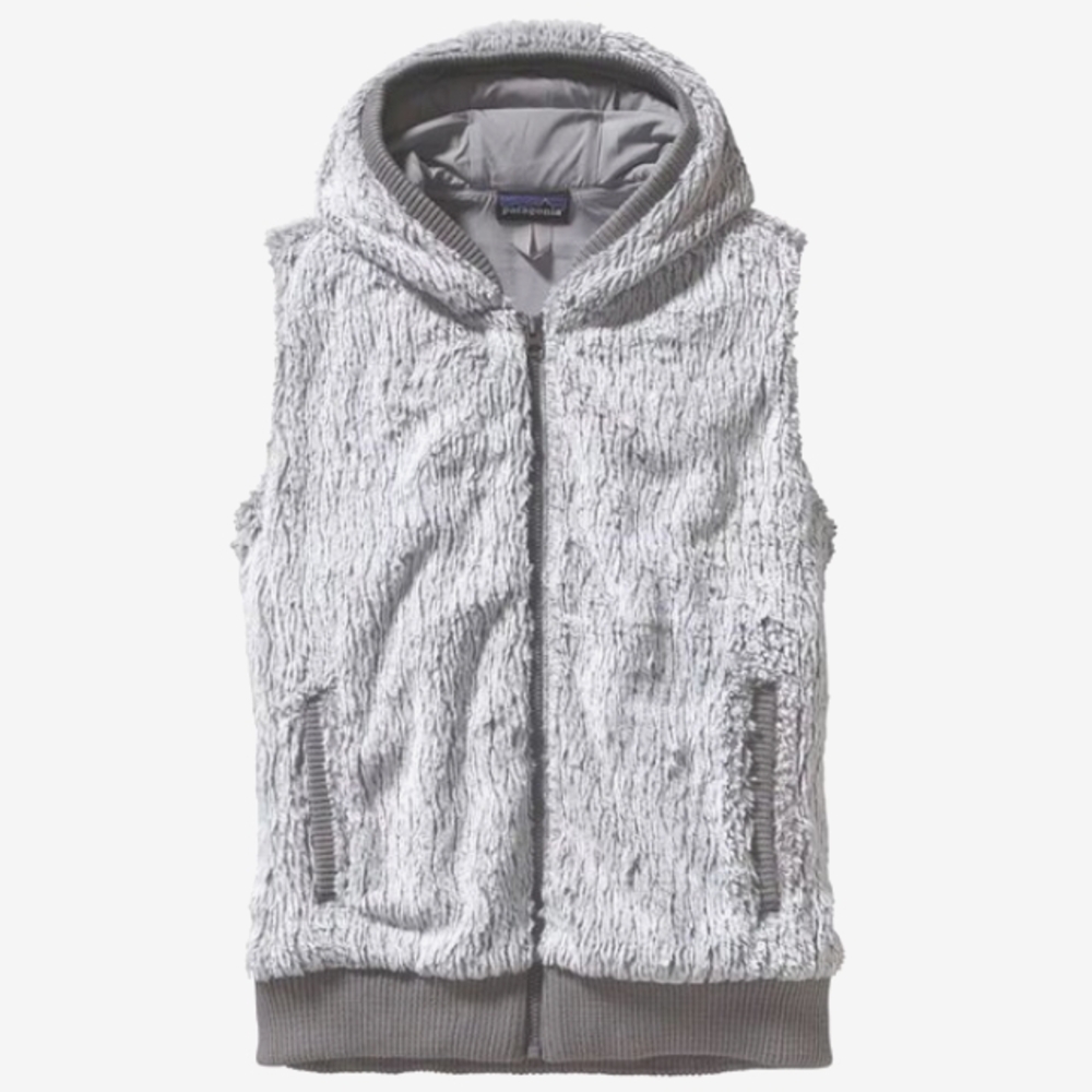 Patagonia Conejo Women's Shaggy Sherpa Fleece Vest Feather Grey